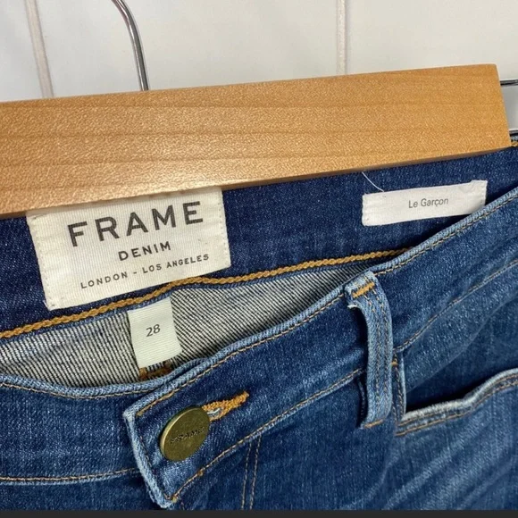 Frame Le Garçon Distressed Boyfriend Jeans - Picture 8 of 10